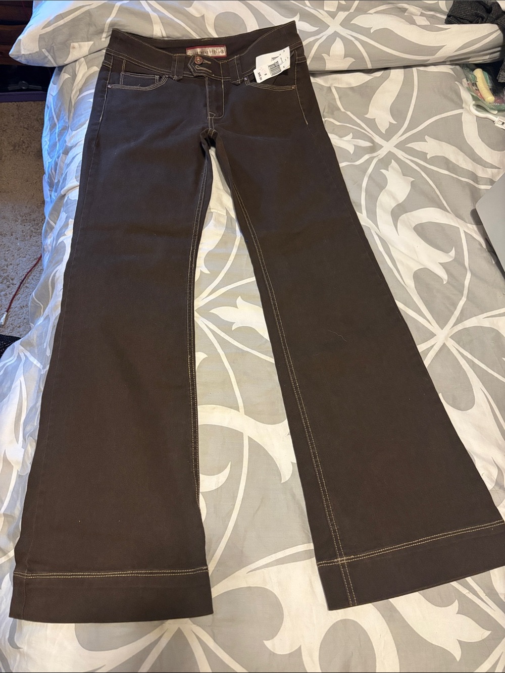 Department of Peace Brown Flare Pants – Size 8 – NWT